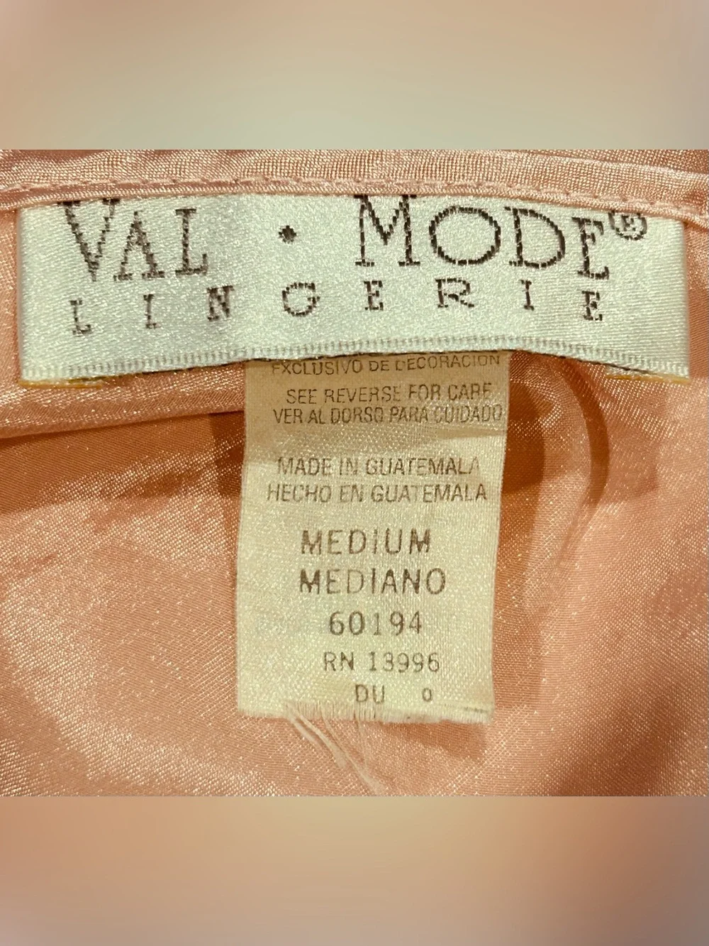 Vintage Baby Doll Pink Slip Dress Chemise Lingerie Sz medium